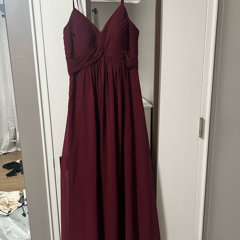Azazie Women's Cabernet Spaghetti-Strap Maxi Dress- bridesmaid dress
